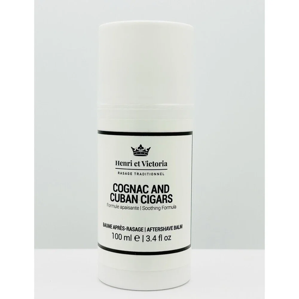 Henri et Victoria Cognac and Cuban Cigars Aftershave Balm for Men 3.4 Fl Oz
